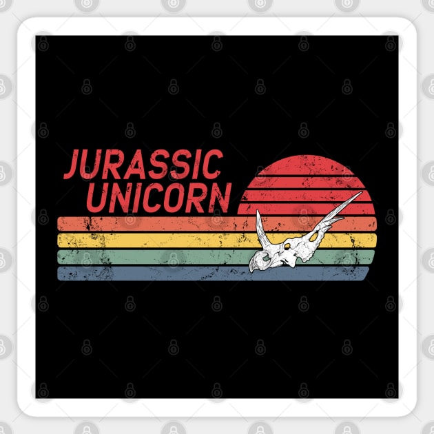 Styracosaurus Jurassic Unicorn Sticker by NicGrayTees